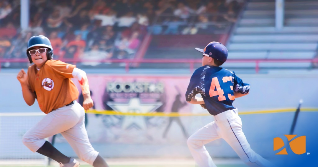 kids playing baseball